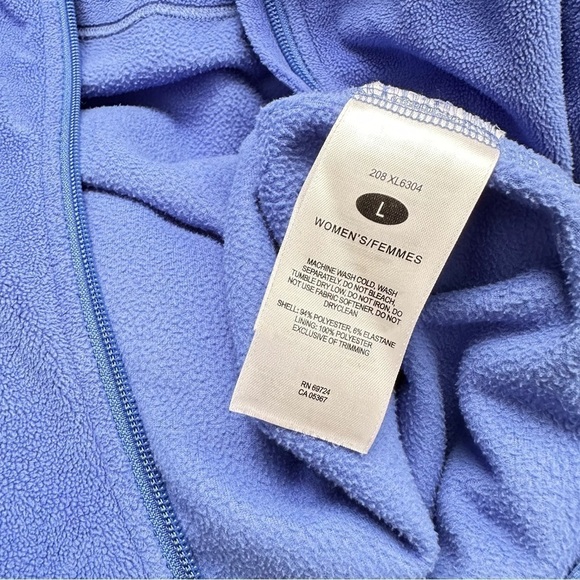 Columbia Sportswear Blue Full Zip Hooded Fleece Long Sleeve Jacket Womens Size L - Picture 4 of 5